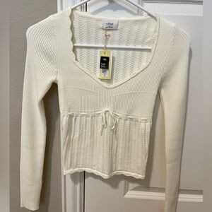 NWT Aritzia Wilfred Soloist Sweater XS Light Birch